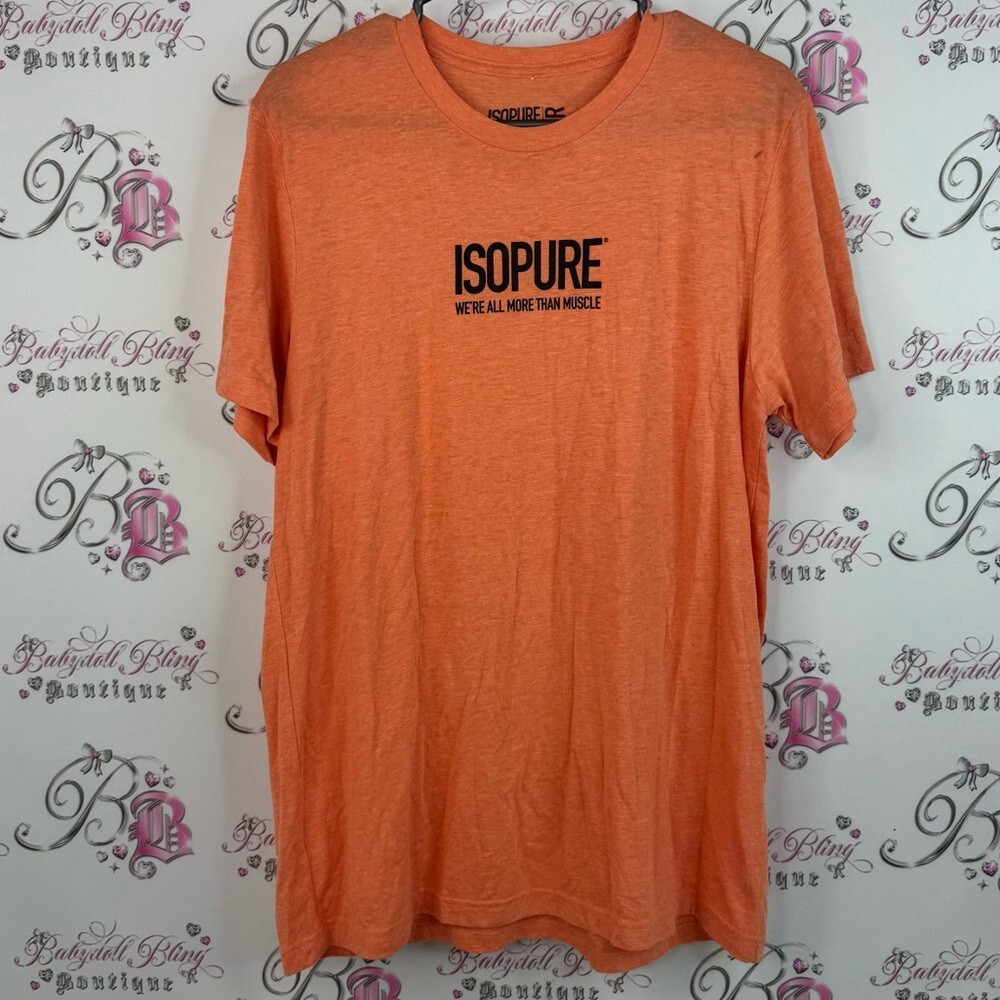 ISOpure tshirt workout gym sporty sports black Orange Men's T-Shirt